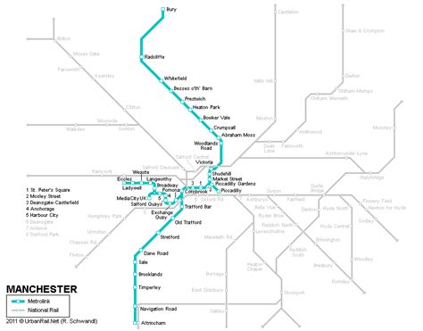 Manchester Tram Routes Map