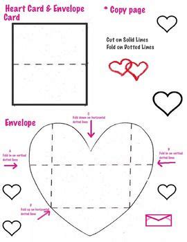 heart cards envelopes templates  pages art activity