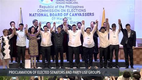 The New Senators Elect Of The Republic Of The Philippines Youtube
