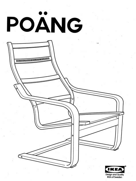 Ikea Poang Chair Assembly Instructions | PDF | Consumer Goods | Furniture