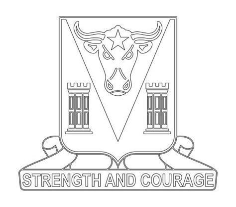 Us Army Nd Engineer Unit Crest Vector Files Dxf Eps Svg Ai Etsy