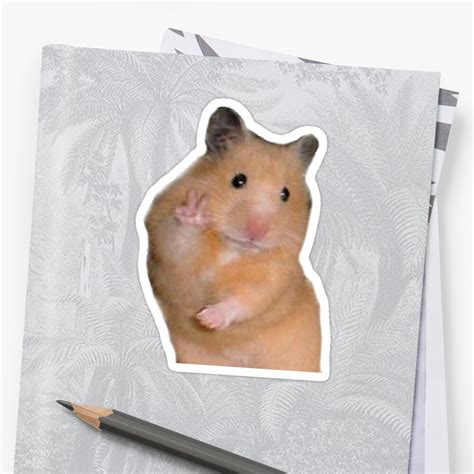 Peace Hamster Meme Sticker By Ktthegreat Redbubble