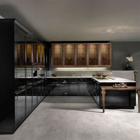 ClassÉ Black Glossy Lacquer Column And Base Units Olive Gloss