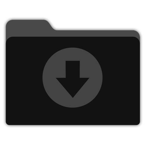 Downloads Black Folder Icon 1024x1024px Ico Png Icns Free