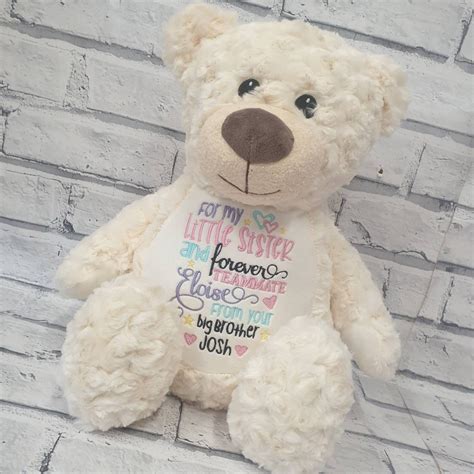 Personalised Teddy Bear Embroidered Baby Teddy New Baby Etsy UK