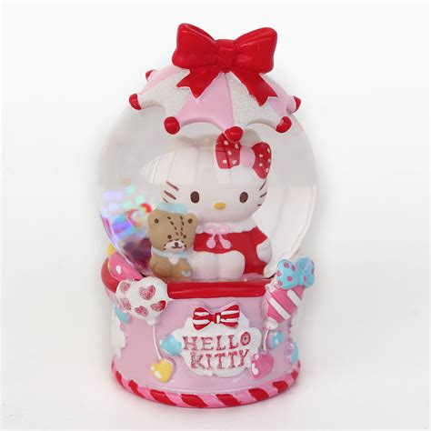 Cute Hello Kitty Snow Globe Custom Resin Crafts 45mm Home Decoration