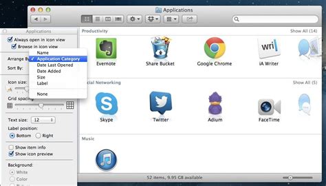 Find Your Stuff Arrange Applications By Type In The Finder Os X Tips