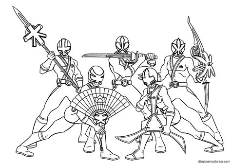 Dibujos Sin Colorear Dibujos De Personajes De Power Rangers Samurai