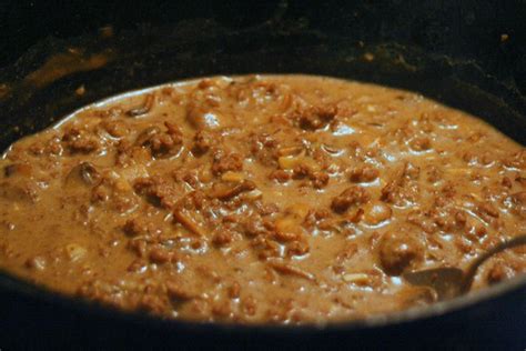 Onion, chopped 1 clove garlic, chopped 1 lb. Thankful Expressions: "Cream of Mushroom Soup" w/ Ground Beef