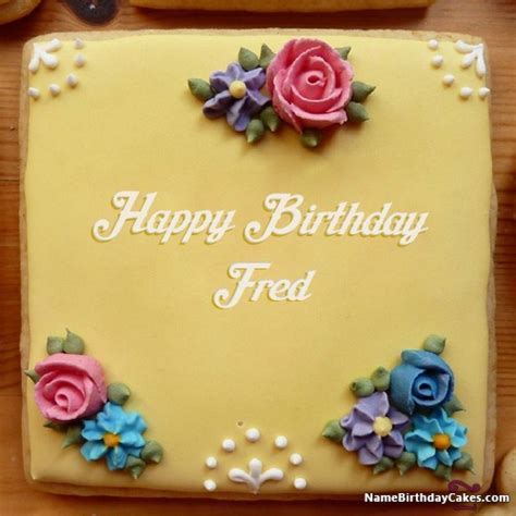 Happy Birthday Fred Cakes Cards Wishes