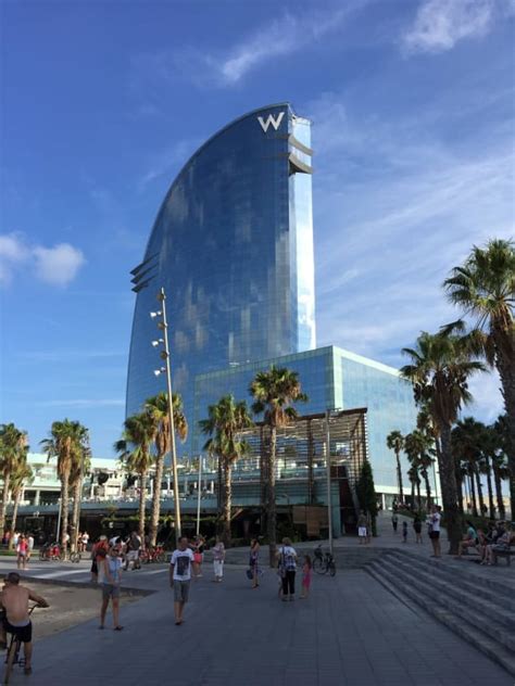 How to get from barcelona to strandsauna by plane or train. "Hotel vom Strand aus" W Barcelona Hotel (Barcelona ...
