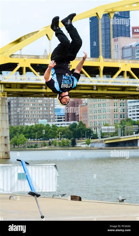 Pogo Stick Jumping Hi Res Stock Photography And Images Alamy