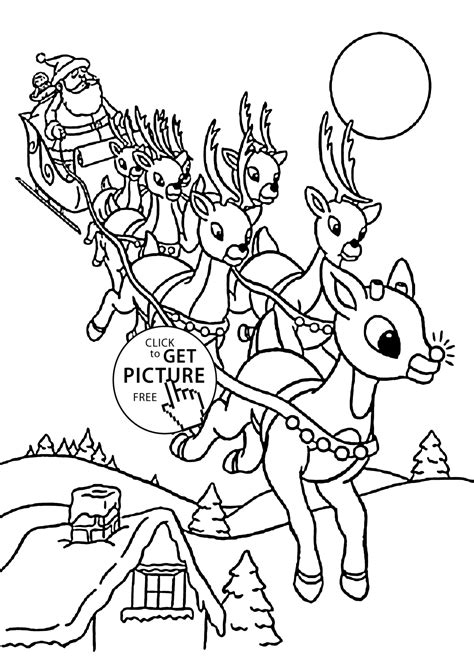 Get Rudolph Free Printable Christmas Coloring Pages Pictures Colorist