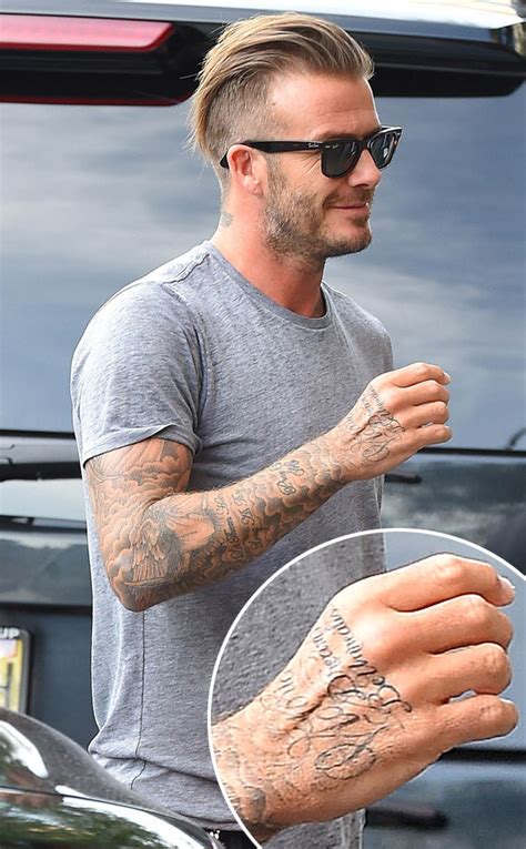 David Beckham Gets Jay Z Lyric Tattoo See The Pic E Online Uk