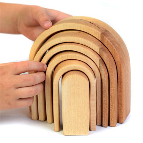 Bumbu Natural Wooden Stacking Arches Paint Your Own Diy Toy