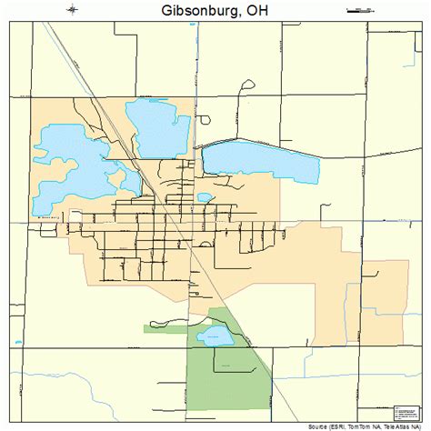 Gibsonburg Ohio Street Map 3930072