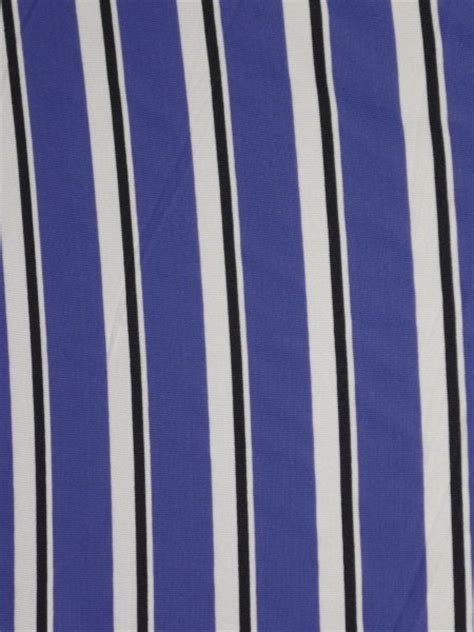 Jersey Lycra 4 Way Stretch Fabric Royal Bluemulti Horizontal Stripe
