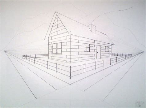45 3 Point Perspective Drawing House Perspectivedrawing