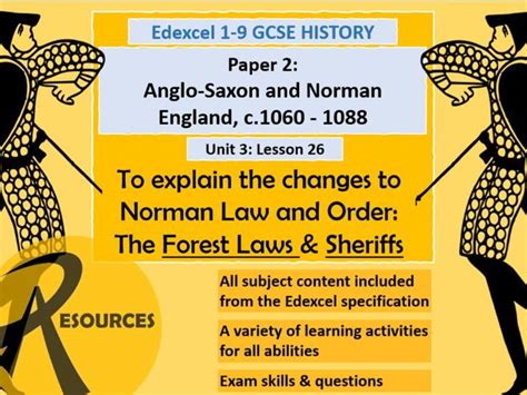 Gcse History Edexcel Anglo Saxon And Norman England Norman Sheriff