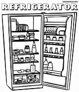 Refrigerator Coloring sketch template