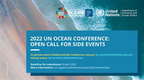 2022 Un Ocean Conference Open Call For Side Events Deadline 8 April