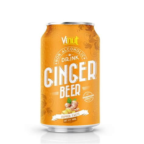 330ml Vinut Premium Non Alcoholic Ginger Beer White Label Beverage Oem Beverage Manufacturer