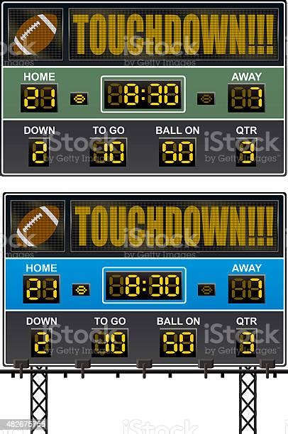 Football Scoreboards Stock Illustration Download Image Now American