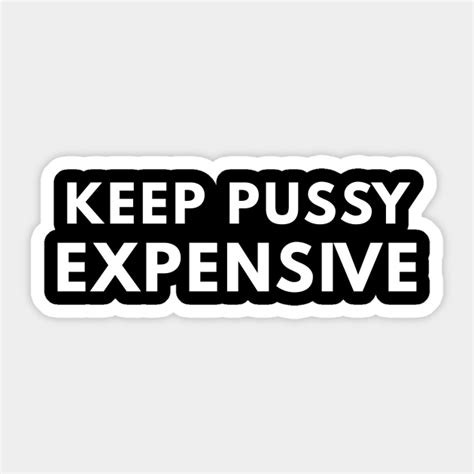 Keep Pussy Expensive Offensive Adult Humor Sticker Teepublic