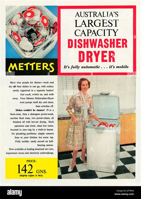 An Advert For An Unusual Large Capacity Top Loading Dishwasher Made