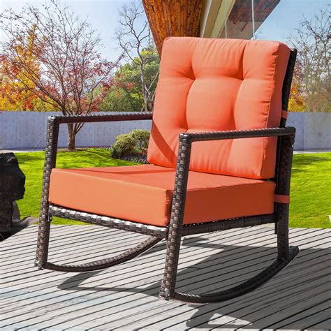 Imusee Rocking And Swivel Patio Chairs Pieces Outdoor Wicker Swivel