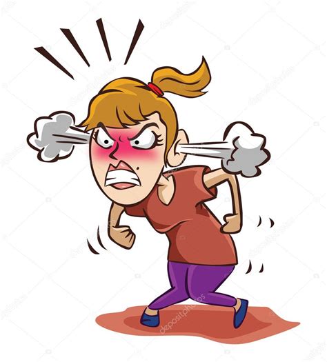 Angry Woman On White Stock Vector Image By ©indomercy2012 70624601