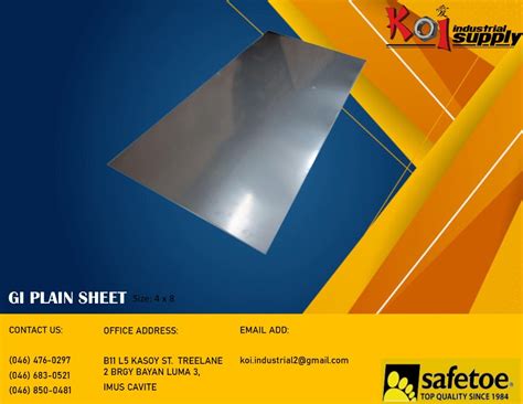 Gi Plain Sheet 4 X 8 Commercial And Industrial Construction And Building
