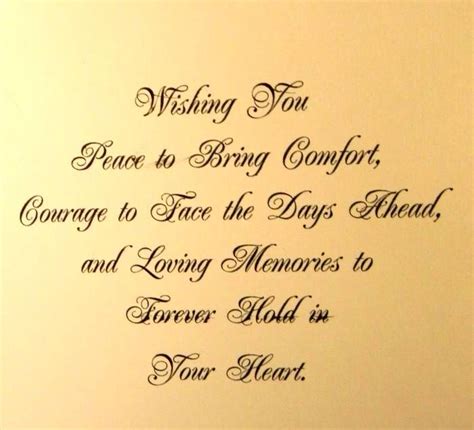 Sympathy Quotes Wishing You Feace To Bring Comfort