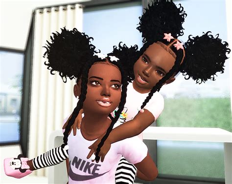 Ebonix Roxie Toddler Hair Sims 4 Sims Hair Sims 4 Black Hair