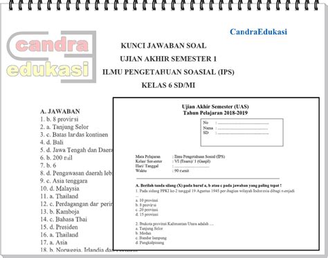 Soal kelas 6 tema 1. Soal Uas Ips Kelas 6 Semester 1 Dan Kunci Jawaban - TEORI ...