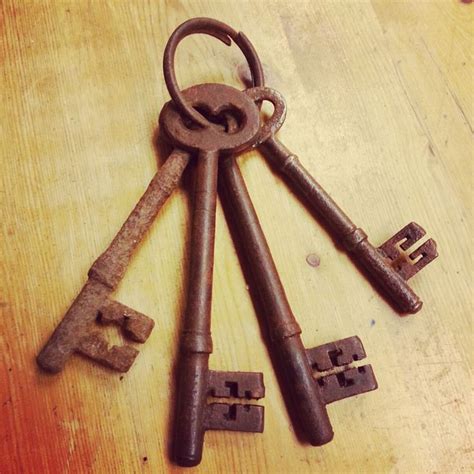Old Rusty Keys Picked Up Separately At Vintage Fayres
