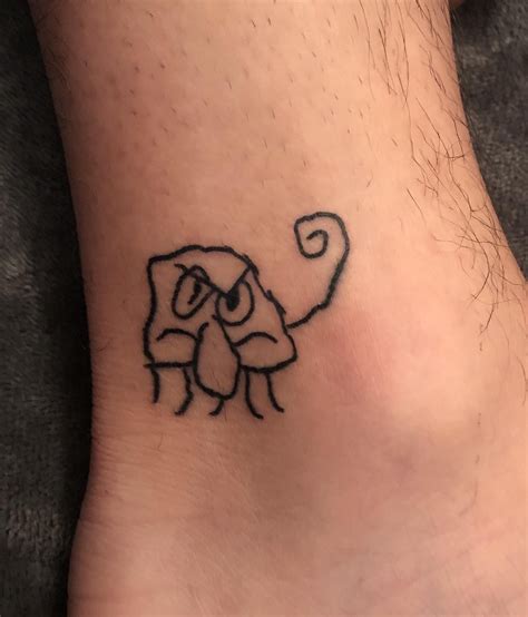My Doodle Squidward By Kelsey Leigh From 33 Lions Tattoo Small Quick