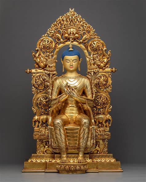 Indoor Maitreya Buddha Statue Traditional Hand Carved Buddhist Art