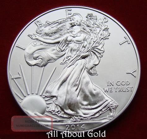Silver Coin 1 Oz 2014 American Eagle Walking Liberty 999 Fine Eagle