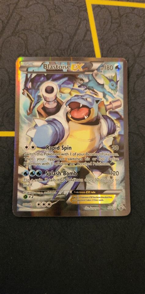 Mavin Pokemon 2016 XY Black Star Promo BLASTOISE EX Full Art XY122 Holo MP