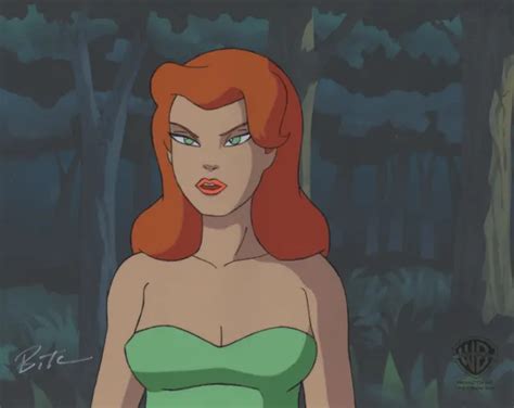 Batman Animated Series Original Production Cel Poison Ivy Signed By