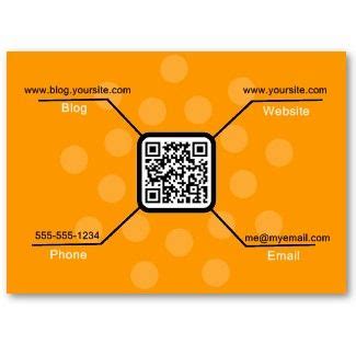 Orange business cards | Qr code business card, Printing business cards, Business card modern