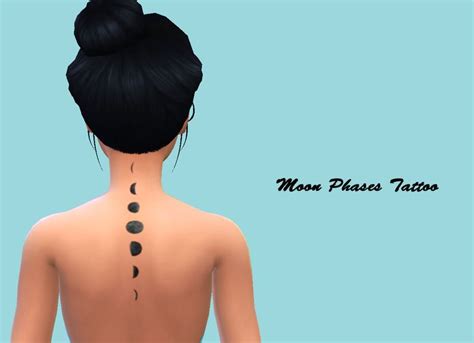 Tattoo ‘moon Phases Sims4 Sims 4 Tattoos Sims Sims 4