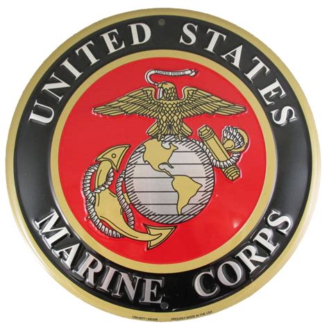 United States Marines Emblem Metal Sign Us Marine Corps