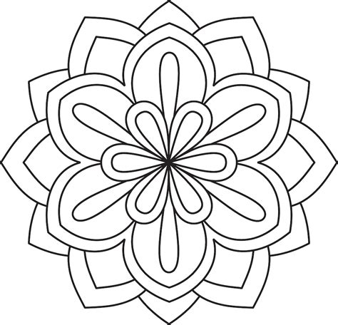 Easy Flower Mandala Coloring Pages Free Printables Coloring Home