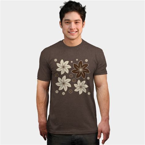 Brown Floral T Shirt Design Fancy T Shirts