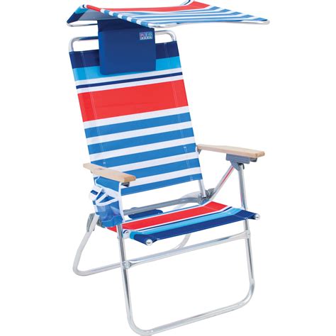 Rio Hi Boy Beach Chair With Shade Canopy Upf 50 Aluminum Frame