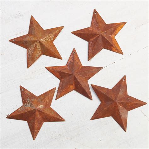Small Rusty Metal Stars Rusty Tin Cutouts Rusty Tin Primitives