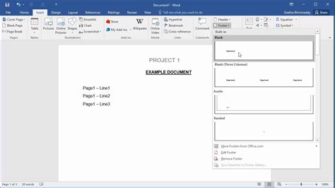 How To Create A Header And Footer In Microsoft Word 2016 Images And Photos Finder