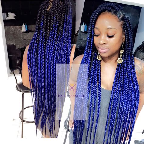 How To Rock Black And Blue Box Braids In 2023 The Fshn